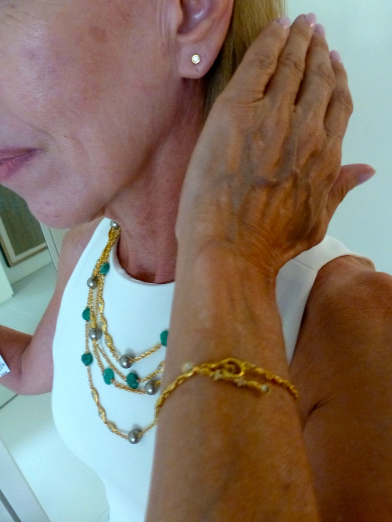 alexis bittar gold statement necklace