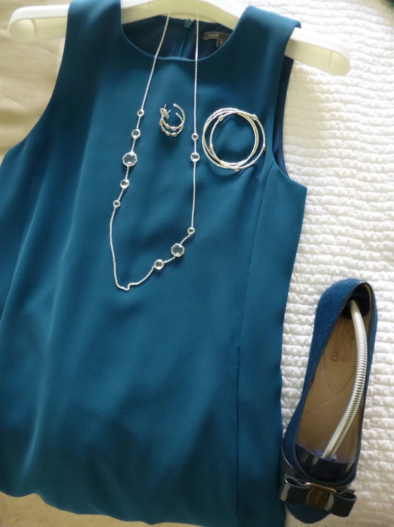 teal blue vince dress, ippolita