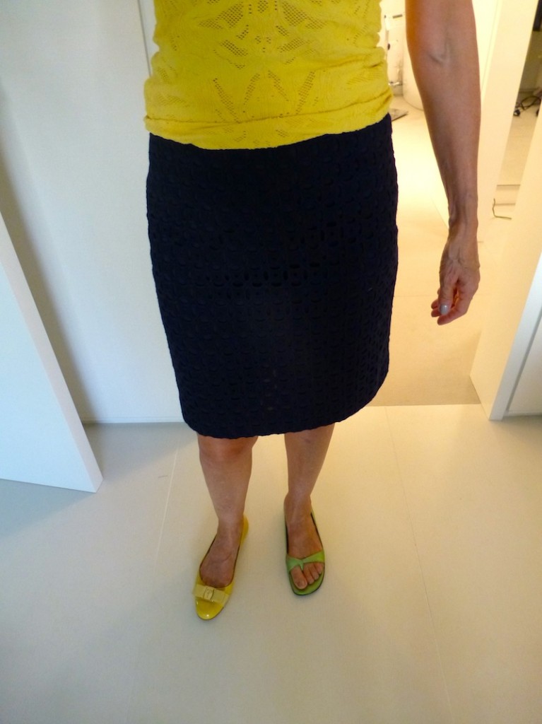 yellow patent leather flat