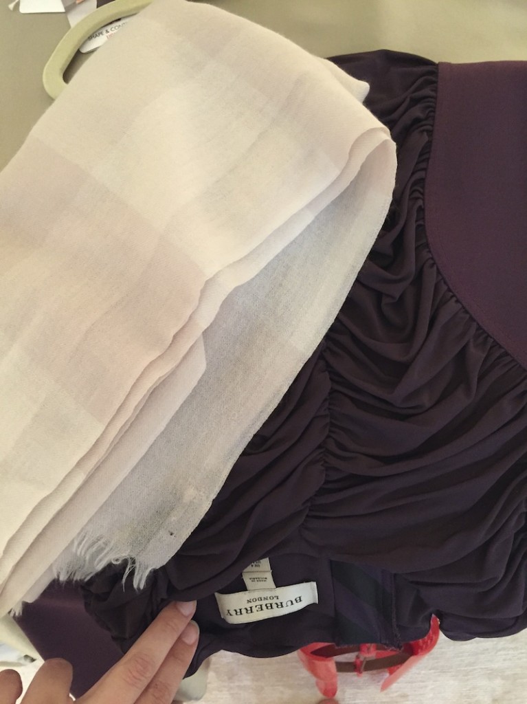 burgundy burberry dress