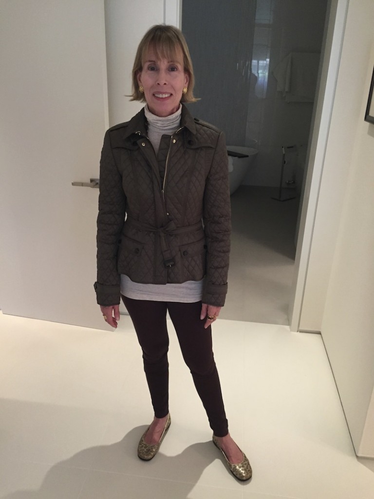 Oatmeal Long Sleeve Turtleneck, “Two by Vince Camuto” Brown Leggings