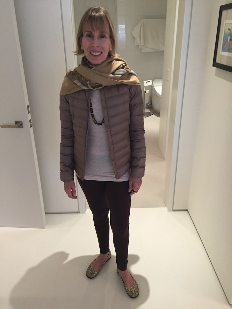 Oatmeal Long Sleeve Turtleneck, “Two by Vince Camuto” Brown Leggings