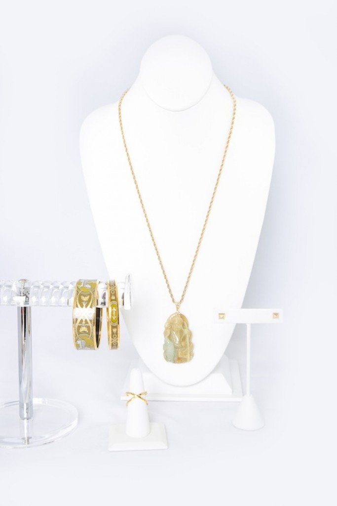 buddha necklace, hermes bracelet