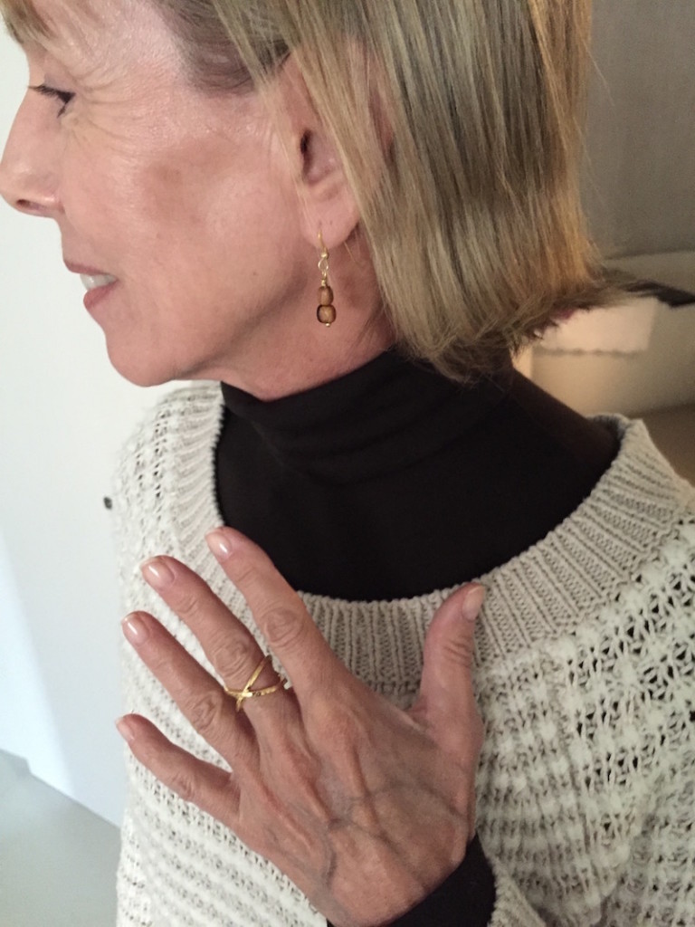 wolfed brown turtle neck