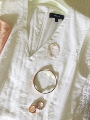 rose gold teardrop hoop earrings, rose gold bracelet, rose gold rings