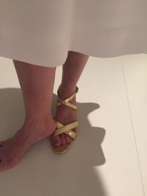 gold sandals