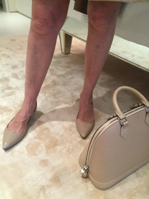 cole haan nude patent leather pointy toe flats, louis vuitton blush pink handdbag