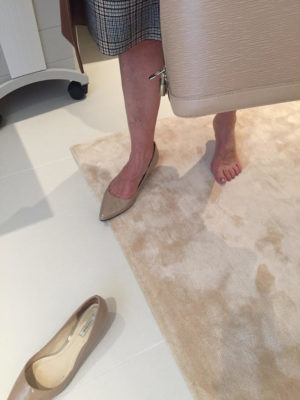 cole haan nude patent leather flats