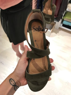 soft olive green suede strappy sandals