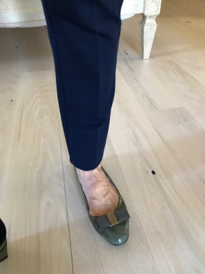 salvatore feragamo green patent leather flats