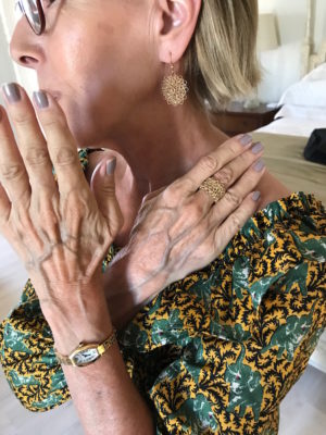 gold woven drop earrings, gold woven ring, gold watch