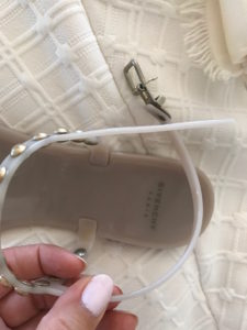 givenchy grey gold studded sandals