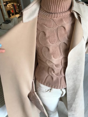 theory tan turtleneck sweater