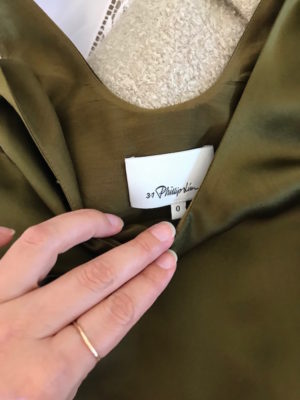 phillip lime olive green sleeveless louse, phillip lim olive green tank blouse