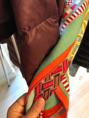 multi-color print scarf