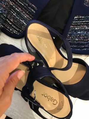 gabor navy blue suede heels