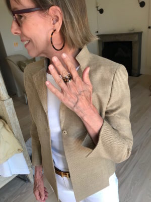 tortoise hoop earrings, tortoise ring