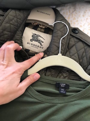 burberry olive green quilted jacket, j.crew olive green tee