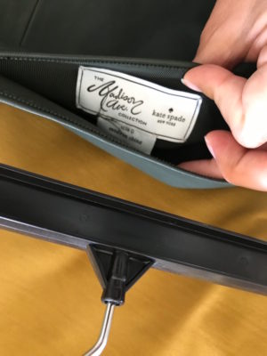 kate spade dark green leather skirt