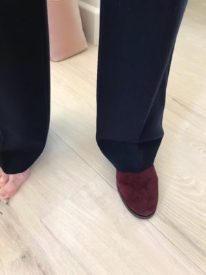 gravati burgundy suede booties