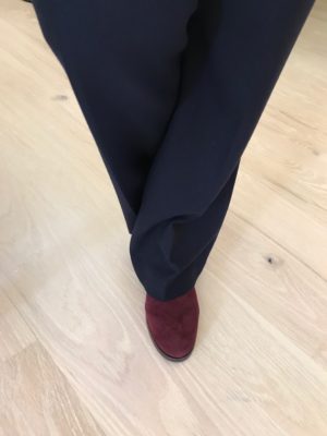 gravati burgundy suede booties