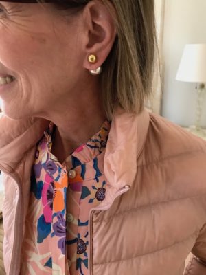 gold and silver ball stud earrings