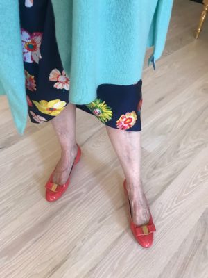 salvatore ferragamo coral bow flats