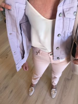 nude gold buckle flats