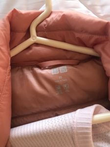 UNIqlo pink puffer jacket