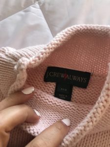 jcrew pink sweater