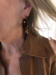 brown tortoise shell hoops