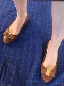 brown and gold flats