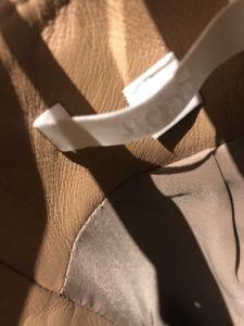 Hugo Boss tan leather skirt
