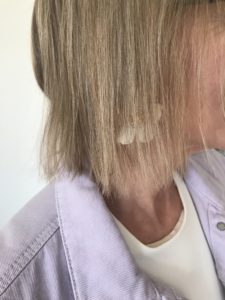 white flower earrings