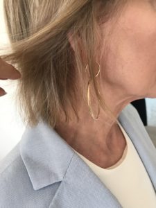 double gold hoop earrings