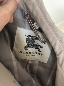 Burberry beige trench coat