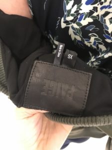 Paige olive green leather jacket