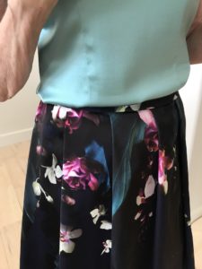 Ted Baker black floral skirt