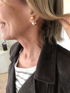 gold and silver ball earrings
