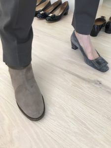 taupe suede boots, dark grey suede square toe heels