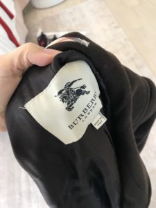 Burberry brown trench coat