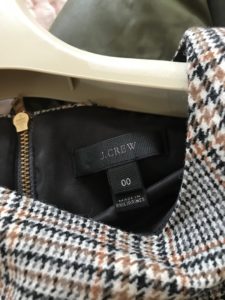 j crew black and brown plaid dress