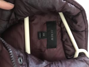 jcrew wine puffer vest
