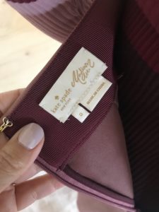 Kate Spade pink leather skirt